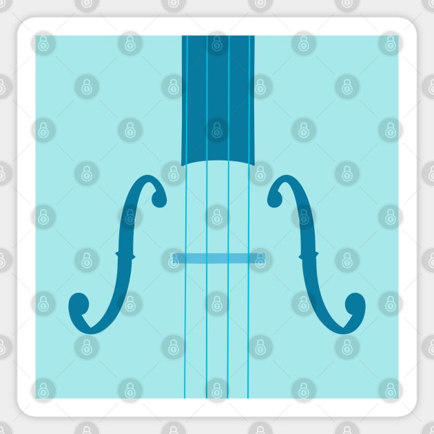 Strings in Shades of Blue Sticker by NattyDesigns